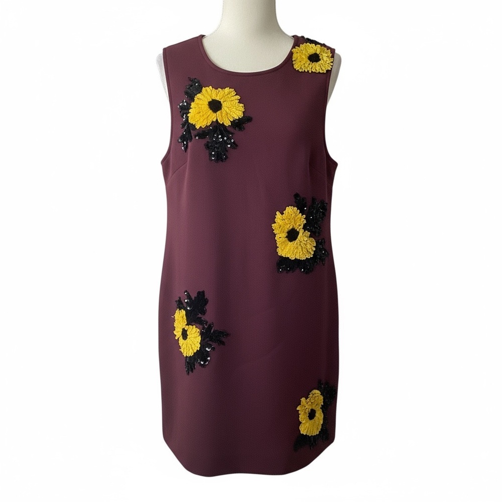 Dhruv Kapoor Anthropologie Floral Sequinned Shift Mini Dress